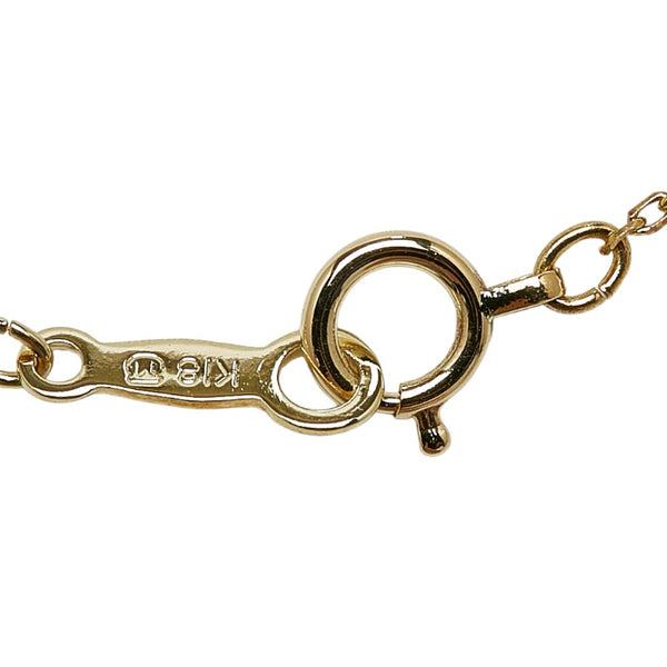 ミキモト K18YG イエローゴールド アコヤパール7.5mm ダイヤ ネックレス レディース MIKIMOTO 【中古】