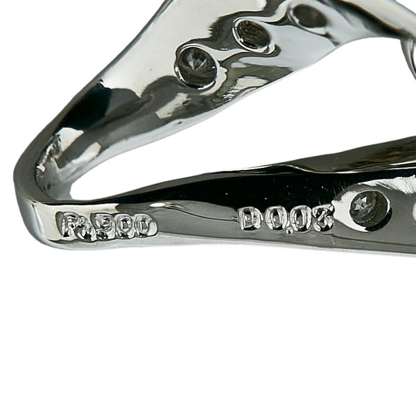 Pt900 プラチナ サファイア1.05ct ダイヤ0.03ct ブラウン ペンダントトップ レディース 【中古】