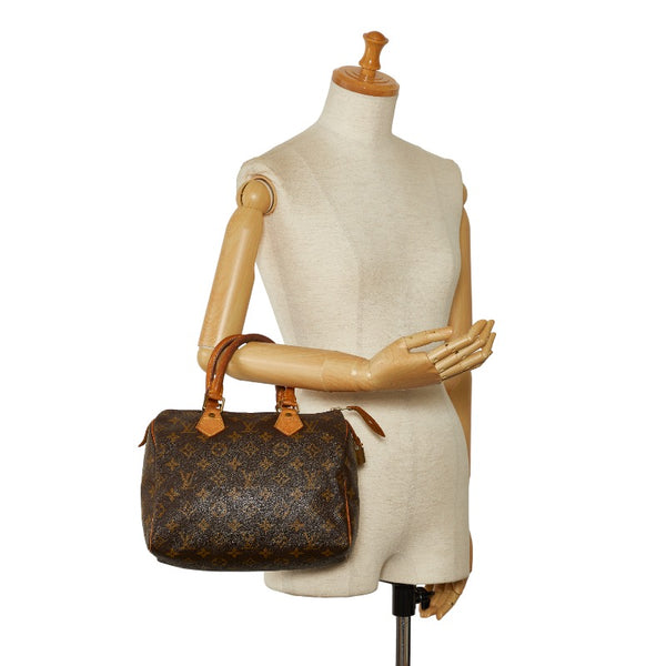 ルイ ヴィトン モノグラム スピーディ25 ミニボストンバッグ ハンドバッグ M41528 ブラウン PVC レザー レディース LOUIS VUITTON 【中古】