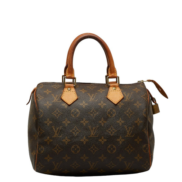 ルイ ヴィトン モノグラム スピーディ25 ミニボストンバッグ ハンドバッグ M41528 ブラウン PVC レザー レディース LOUIS VUITTON 【中古】