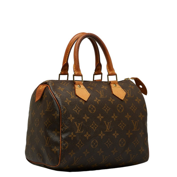 ルイ ヴィトン モノグラム スピーディ25 ミニボストンバッグ ハンドバッグ M41528 ブラウン PVC レザー レディース LOUIS VUITTON 【中古】