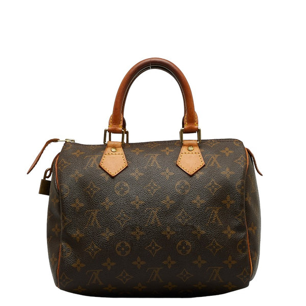 ルイ ヴィトン モノグラム スピーディ25 ミニボストンバッグ ハンドバッグ M41528 ブラウン PVC レザー レディース LOUIS VUITTON 【中古】