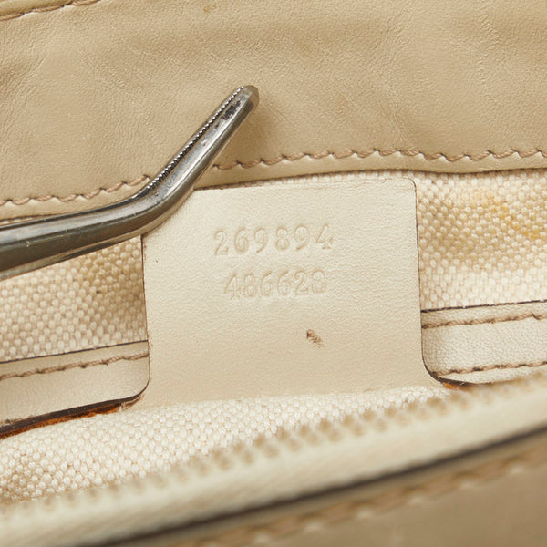 グッチ GGキャンバス シェリーライン ハンドバッグ 269894 ベージュ マルチカラー キャンバス レザー レディース GUCCI 【中古】