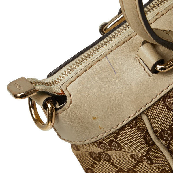 グッチ GGキャンバス シェリーライン ハンドバッグ 269894 ベージュ マルチカラー キャンバス レザー レディース GUCCI 【中古】