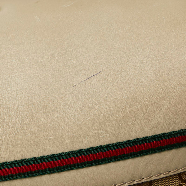 グッチ GGキャンバス シェリーライン ハンドバッグ 269894 ベージュ マルチカラー キャンバス レザー レディース GUCCI 【中古】