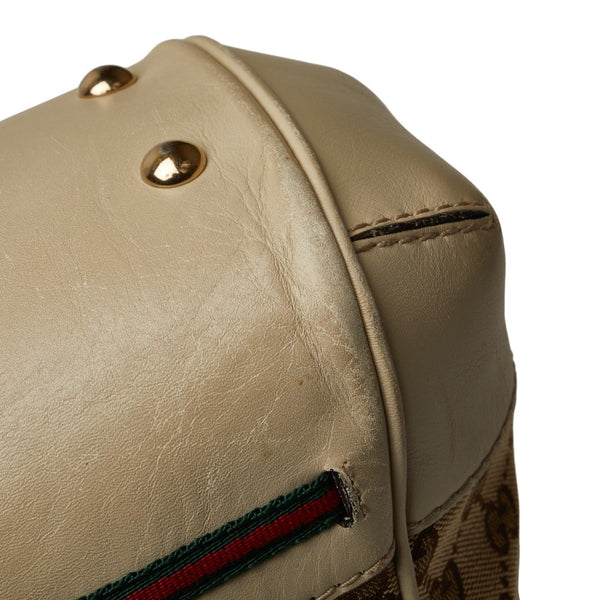 グッチ GGキャンバス シェリーライン ハンドバッグ 269894 ベージュ マルチカラー キャンバス レザー レディース GUCCI 【中古】