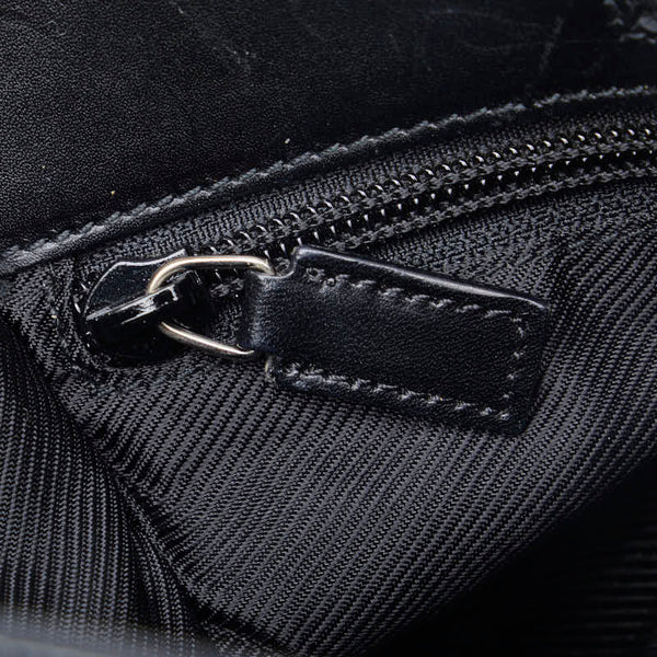 グッチ GGキャンバス 斜め掛け ショルダーバッグ 27639 ブラック キャンバス レザー レディース GUCCI 【中古】