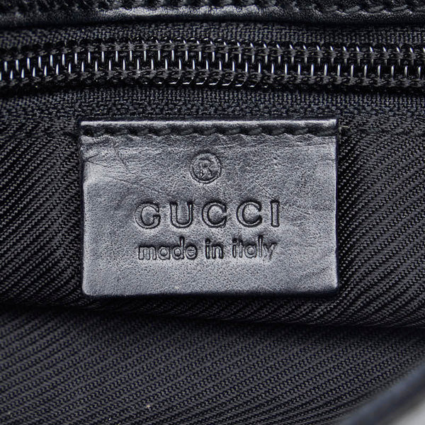 グッチ GGキャンバス 斜め掛け ショルダーバッグ 27639 ブラック キャンバス レザー レディース GUCCI 【中古】