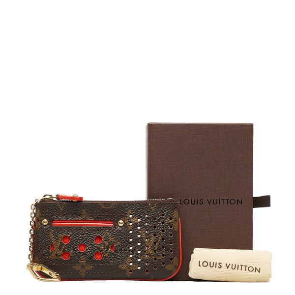 ルイ ヴィトン モノグラム ペルフォ ポシェット クレ コインケース M95222 ブラウン オランジュ PVC レザー レディース LOUIS VUITTON 【中古】