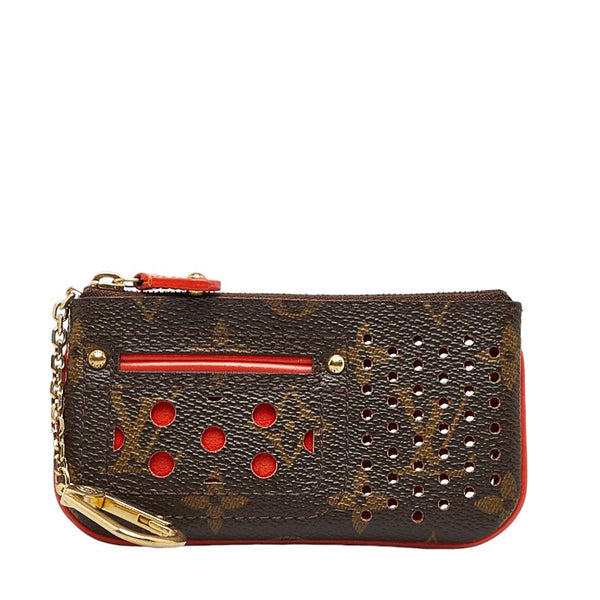 ルイ ヴィトン モノグラム ペルフォ ポシェット クレ コインケース M95222 ブラウン オランジュ PVC レザー レディース LOUIS VUITTON 【中古】