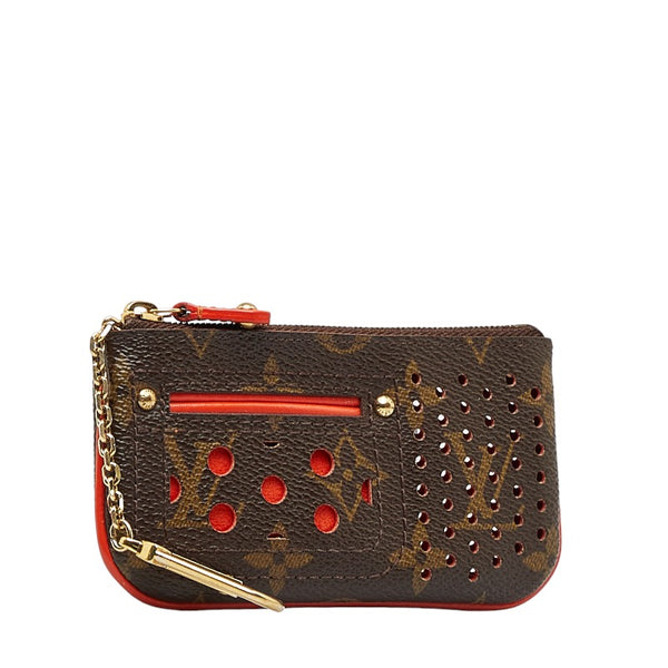 ルイ ヴィトン モノグラム ペルフォ ポシェット クレ コインケース M95222 ブラウン オランジュ PVC レザー レディース LOUIS VUITTON 【中古】