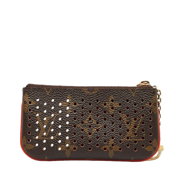 ルイ ヴィトン モノグラム ペルフォ ポシェット クレ コインケース M95222 ブラウン オランジュ PVC レザー レディース LOUIS VUITTON 【中古】