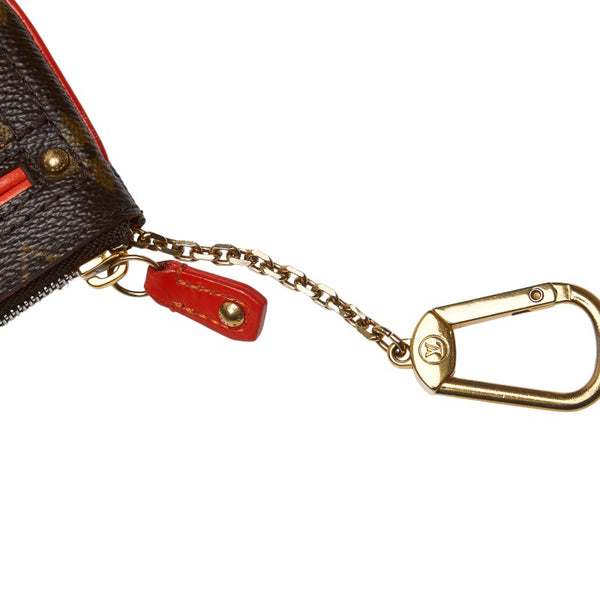 ルイ ヴィトン モノグラム ペルフォ ポシェット クレ コインケース M95222 ブラウン オランジュ PVC レザー レディース LOUIS VUITTON 【中古】