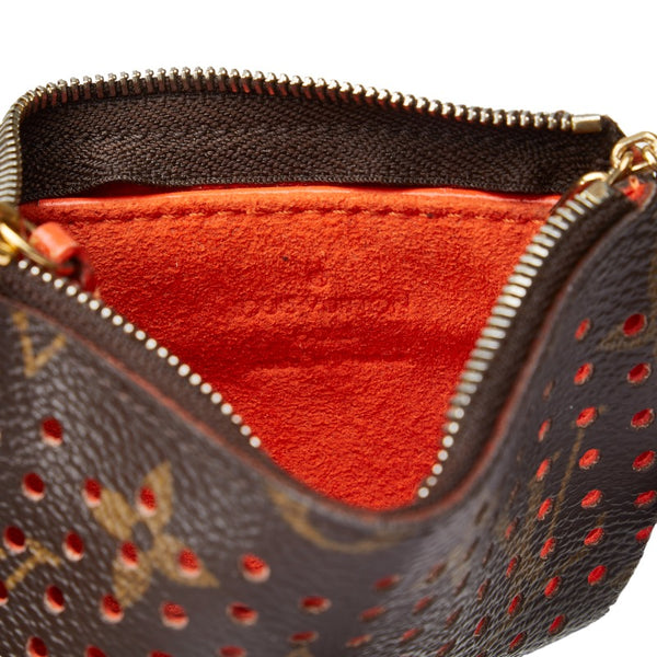 ルイ ヴィトン モノグラム ペルフォ ポシェット クレ コインケース M95222 ブラウン オランジュ PVC レザー レディース LOUIS VUITTON 【中古】