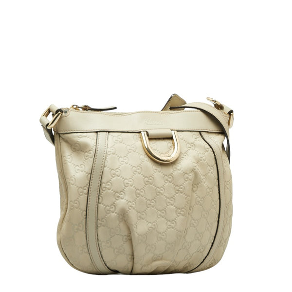 グッチ グッチシマ アビー 斜め掛け ショルダーバッグ 203257 ホワイト レザー レディース GUCCI 【中古】