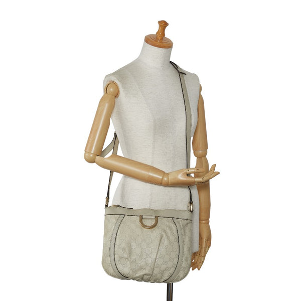 グッチ グッチシマ アビー 斜め掛け ショルダーバッグ 203257 ホワイト レザー レディース GUCCI 【中古】