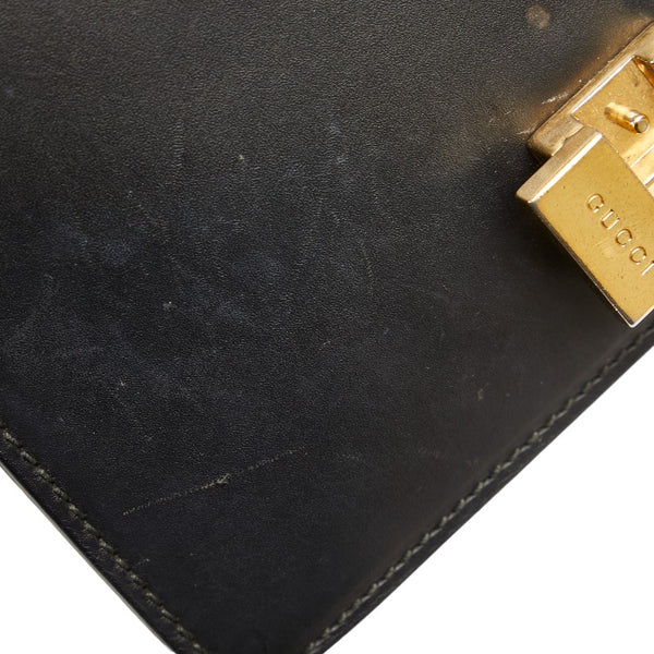 グッチ シルヴィ スモール シェリーライン 斜め掛け チェーン ショルダーバッグ  431666 ブラック マルチカラー レザー レディース GUCCI 【中古】