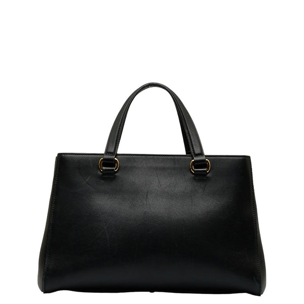 グッチ シルヴィ シェリーライン ハンドバッグ ショルダーバッグ 2WAY 453790 ブラック マルチカラー レザー キャンバス レディース GUCCI 【中古】