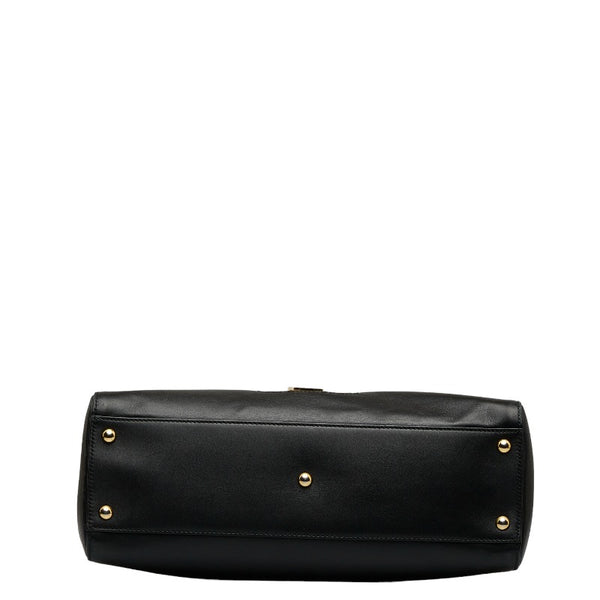 グッチ シルヴィ シェリーライン ハンドバッグ ショルダーバッグ 2WAY 453790 ブラック マルチカラー レザー キャンバス レディース GUCCI 【中古】