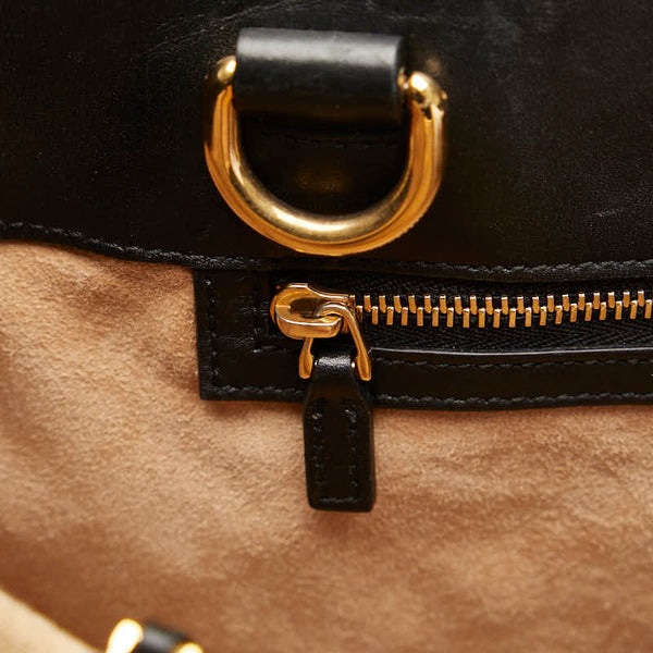 グッチ シルヴィ シェリーライン ハンドバッグ ショルダーバッグ 2WAY 453790 ブラック マルチカラー レザー キャンバス レディース GUCCI 【中古】