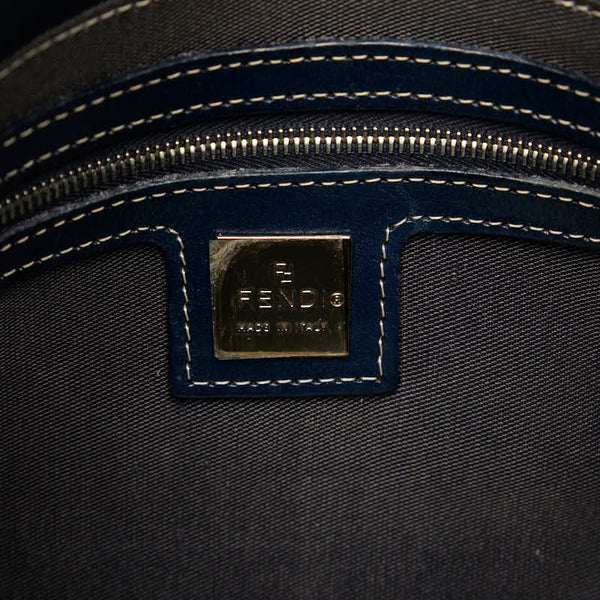 フェンディ マンマバケット ハンドバッグ ワンショルダーバッグ 26325 ネイビー マルチカラー キャンバス レディース FENDI 【中古】