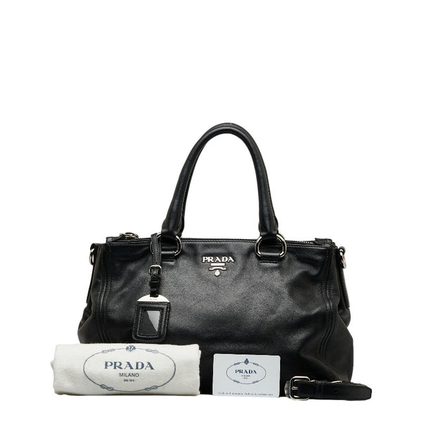 プラダ ハンドバッグ ショルダーバッグ 2WAY BN2866 ブラック カーフレザー レディース PRADA 【中古】