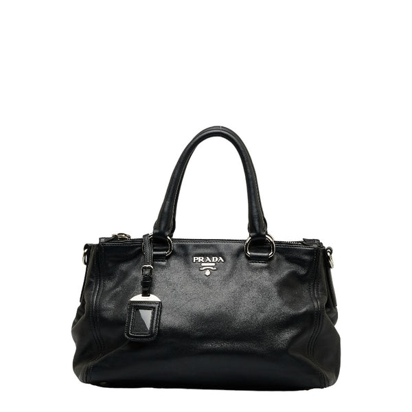 プラダ ハンドバッグ ショルダーバッグ 2WAY BN2866 ブラック カーフレザー レディース PRADA 【中古】