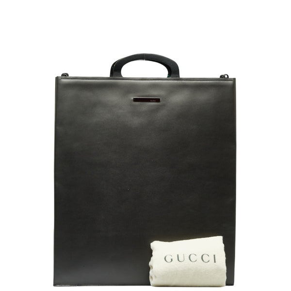 グッチ ハンドバッグ トートバッグ 002 3754 0329 ブラック レザー メンズ GUCCI 【中古】