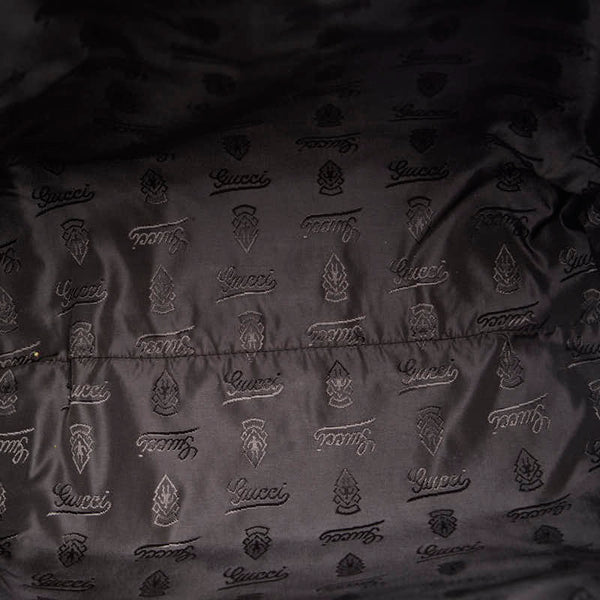 グッチ メッセンジャーバッグ クレスト 斜め掛け ショルダーバッグ 189684 ブラウン レザー レディース GUCCI 【中古】