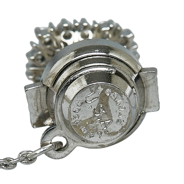 Pt900 プラチナ エメラルド0.62ｃｔ ダイヤ0.192ｃｔ タイピン レディース 【中古】