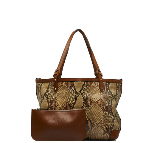 グッチ ショルダーバッグ トートバッグ 247209 ベージュ ブラウン パイソン レザー レディース GUCCI 【中古】