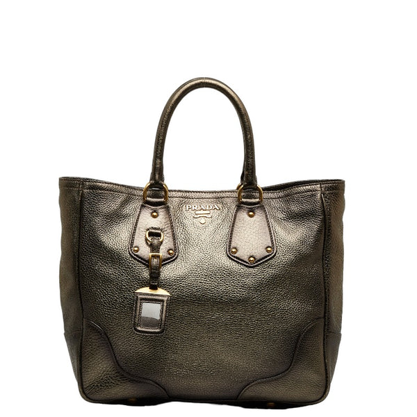 プラダ ハンドバッグ ショルダーバッグ 2WAY シャンパンゴールド レザー レディース PRADA 【中古】