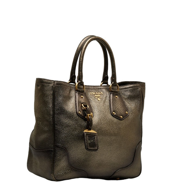 プラダ ハンドバッグ ショルダーバッグ 2WAY シャンパンゴールド レザー レディース PRADA 【中古】