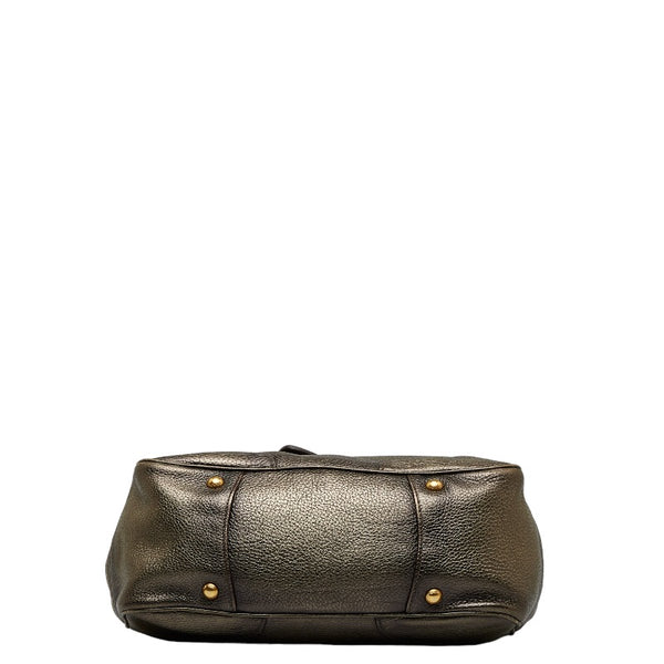 プラダ ハンドバッグ ショルダーバッグ 2WAY シャンパンゴールド レザー レディース PRADA 【中古】