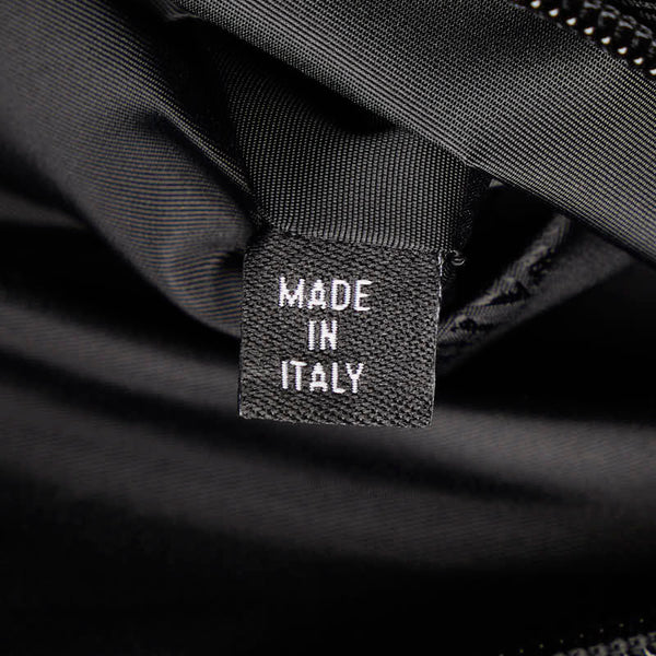 エンポリオ アルマーニ クロコ型押し 斜め掛け ショルダーバッグ ブラック レザー メンズ Emporio Armani 【中古】