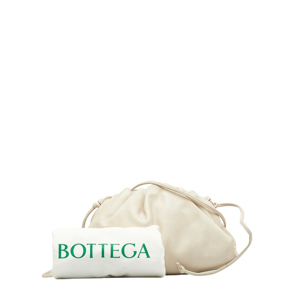 ボッテガヴェネタ がま口 ミニ ショルダーバッグ ホワイト アイボリー レザー レディース BOTTEGAVENETA 【中古】
