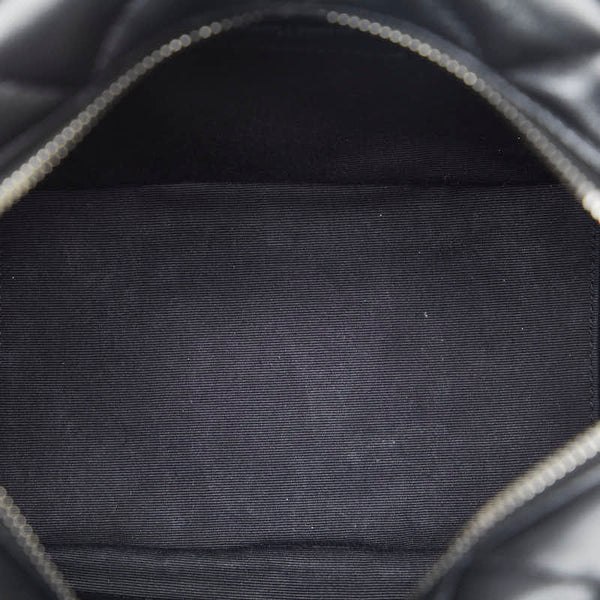 サンローラン ルル 斜め掛け チェーン ショルダーバッグ ボーリングバッグ 454317 ブラック レザー レディース SAINT LAURENT 【中古】