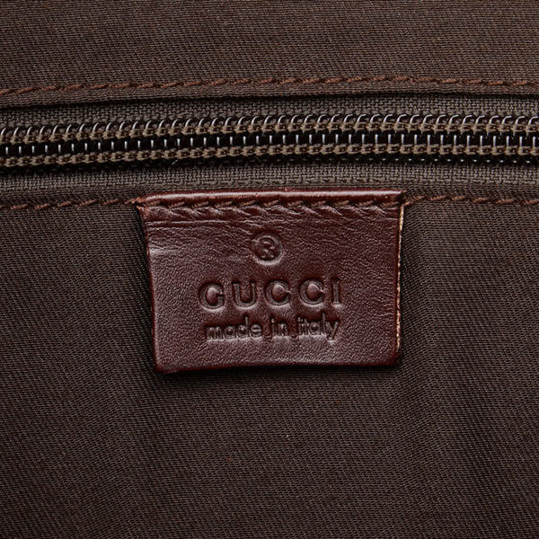 グッチ グッチシマ トートバッグ ハンドバッグ ビジネスバッグ 145842 ブラウン PVC レザー メンズ GUCCI 【中古】