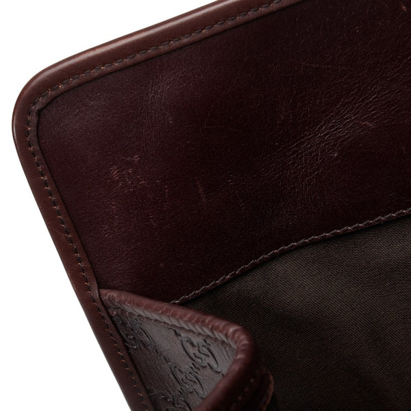 グッチ グッチシマ トートバッグ ハンドバッグ ビジネスバッグ 145842 ブラウン PVC レザー メンズ GUCCI 【中古】