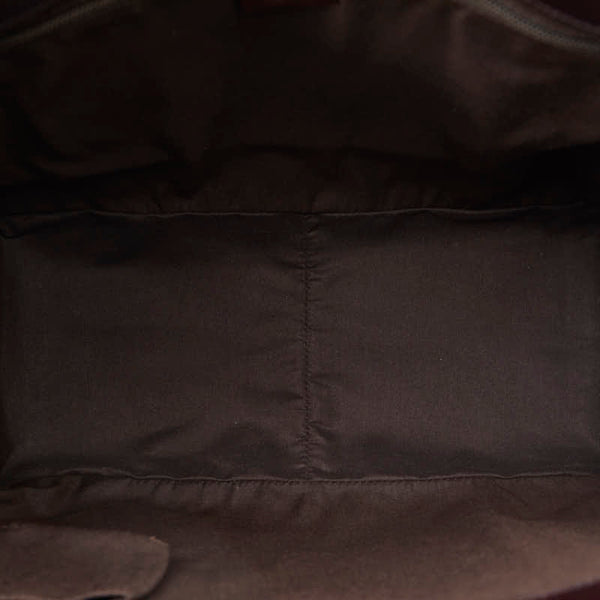 グッチ グッチシマ トートバッグ ハンドバッグ ビジネスバッグ 145842 ブラウン PVC レザー メンズ GUCCI 【中古】