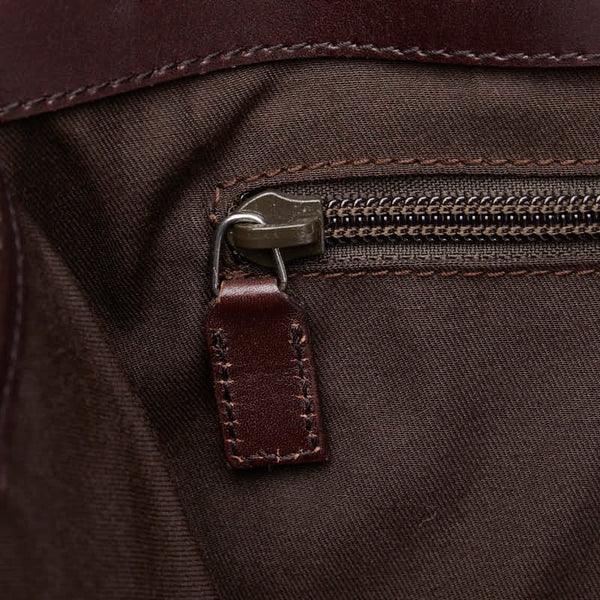 グッチ グッチシマ トートバッグ ハンドバッグ ビジネスバッグ 145842 ブラウン PVC レザー メンズ GUCCI 【中古】