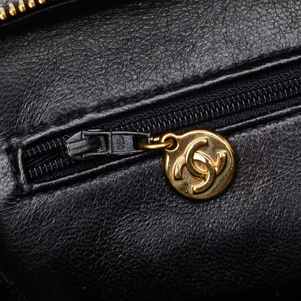シャネル マトラッセ チェーン トートバッグ ハンドバッグ ブラック レザー レディース CHANEL 【中古】