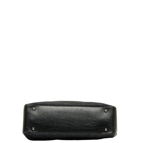 グッチ GGキャンバス バンブー ハンドバッグ トートバッグ 112526 ブラック キャンバス レディース GUCCI 【中古】