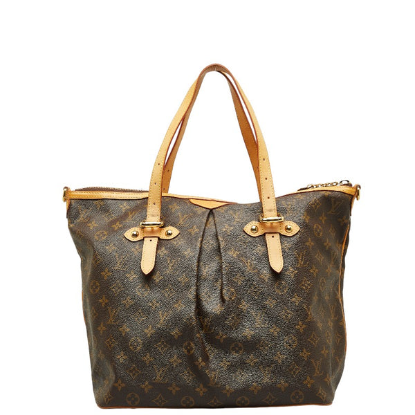 ルイ ヴィトン モノグラム パレルモGM ショルダーバッグ トートバッグ M40146 ブラウン PVC レザー レディース LOUIS VUITTON 【中古】