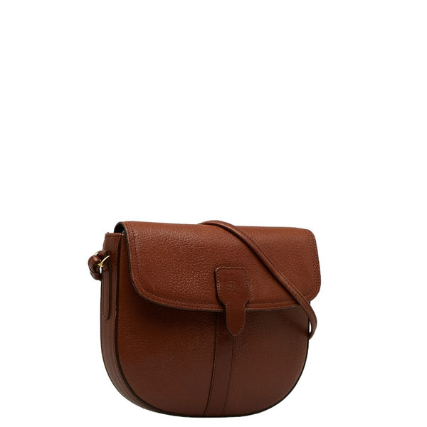 バーバリー ヴィンテージ ノバチェック シャドーホース 斜め掛け ショルダーバッグ ブラウン レザー レディース BURBERRY 【中古】