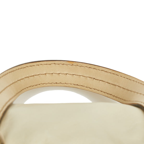 グッチ ドゥケッサ リボン クレストチャーム ハンドバッグ ミニボストンバッグ 181485 アイボリー レザー レディース GUCCI 【中古】