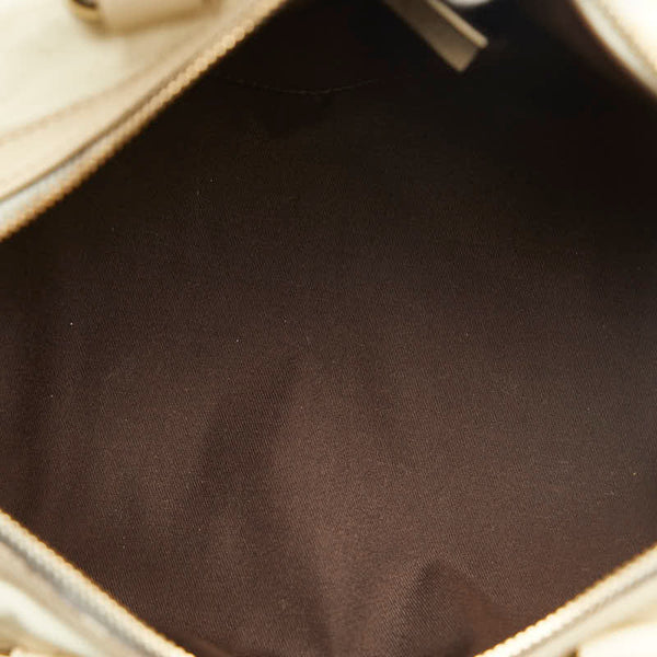 グッチ ドゥケッサ リボン クレストチャーム ハンドバッグ ミニボストンバッグ 181485 アイボリー レザー レディース GUCCI 【中古】