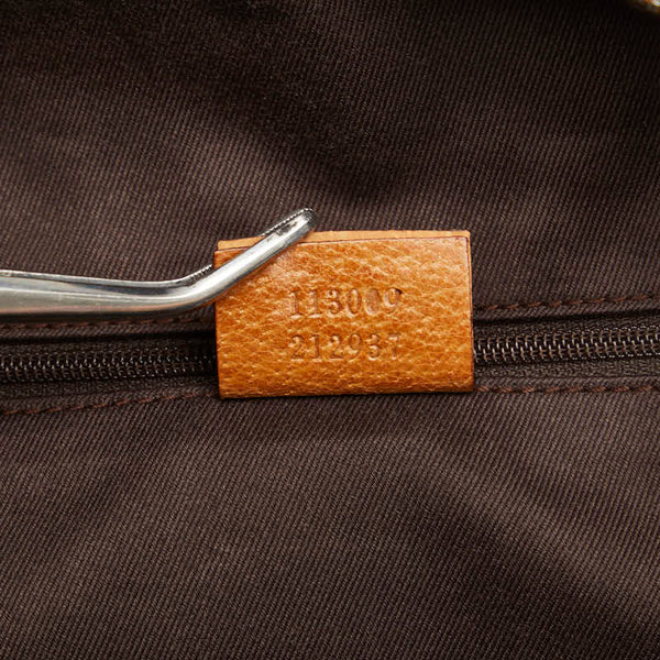 グッチ GGキャンバス ハンドバッグ ミニボストンバッグ 113009 ピンク ベージュ キャンバス レザー レディース GUCCI 【中古】