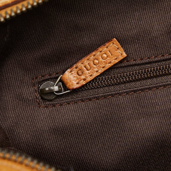 グッチ GGキャンバス ハンドバッグ ミニボストンバッグ 113009 ピンク ベージュ キャンバス レザー レディース GUCCI 【中古】