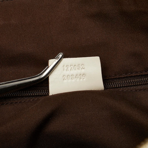 グッチ プリンシー リボン ショルダーバッグ トートバッグ 177052 アイボリー レザー レディース GUCCI 【中古】